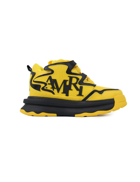 Amiri Platform Elevated Lace-Up Sneakers Yellow