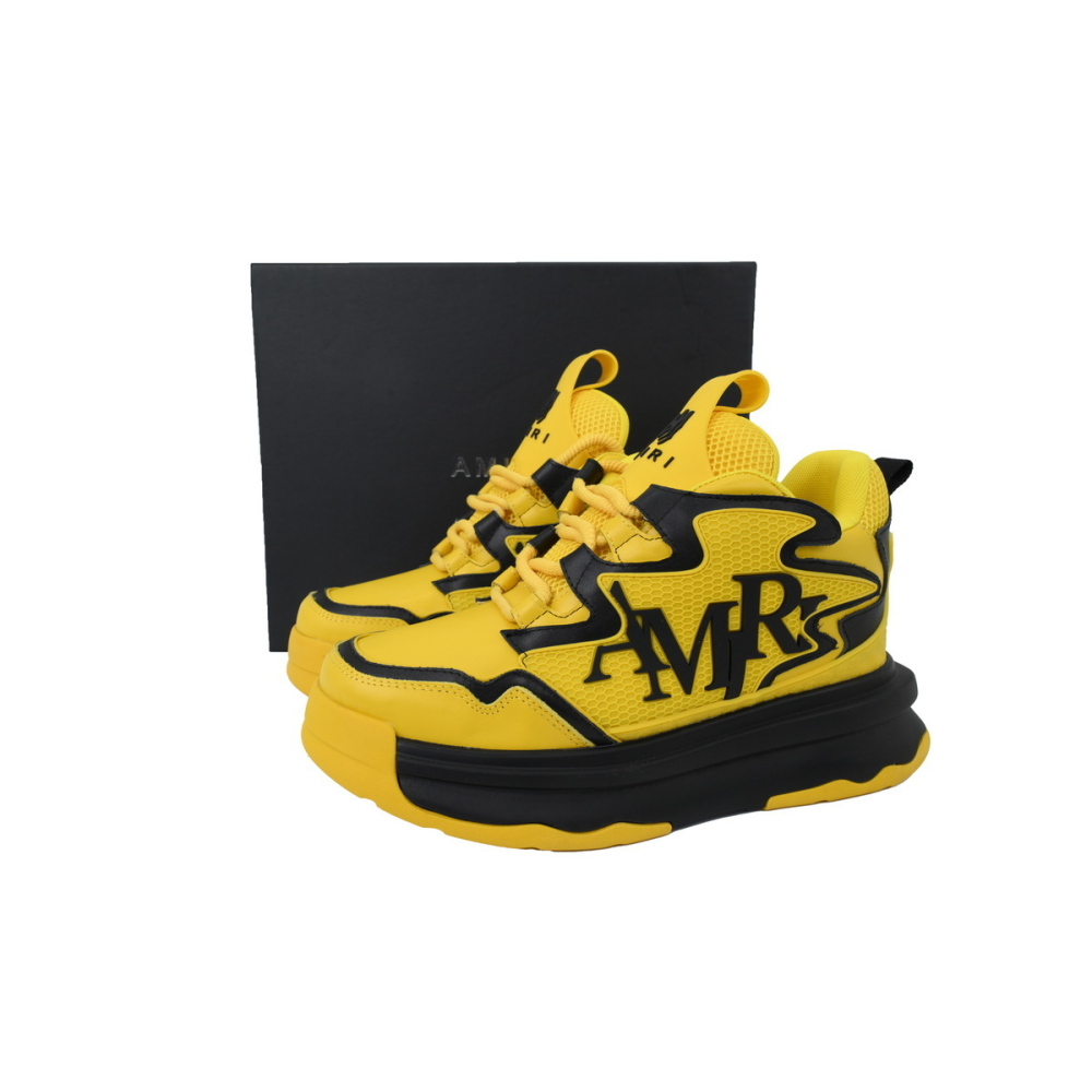 Amiri Platform Elevated Lace-Up Sneakers Yellow