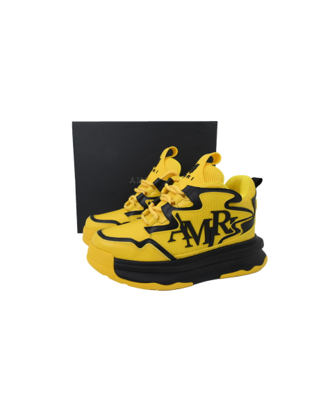 Amiri Platform Elevated Lace-Up Sneakers Yellow