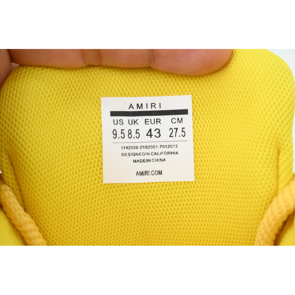 Amiri Platform Elevated Lace-Up Sneakers Yellow