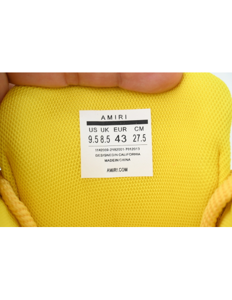 Amiri Platform Elevated Lace-Up Sneakers Yellow