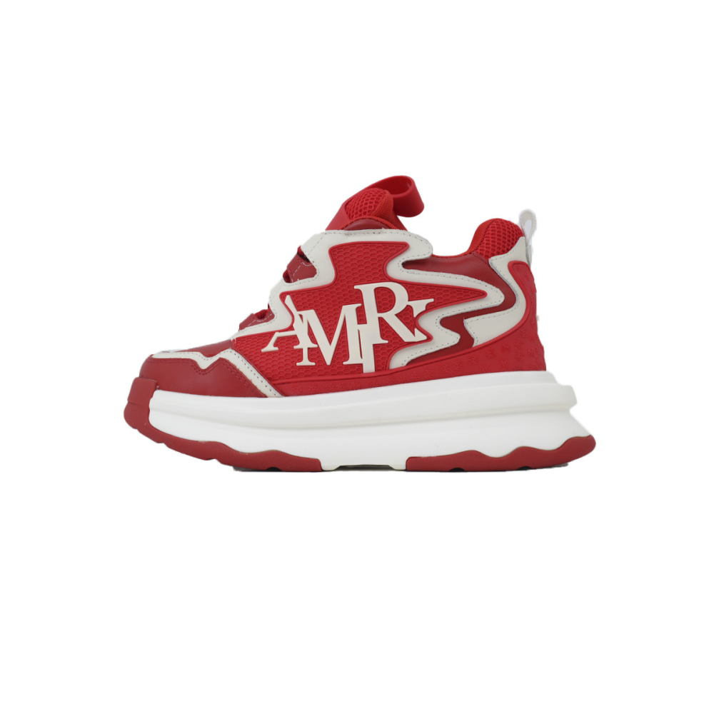 Amiri Platform Elevated Lace-Up Sneakers Red