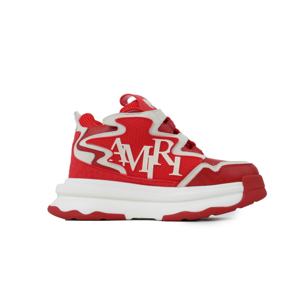 Amiri Platform Elevated Lace-Up Sneakers Red