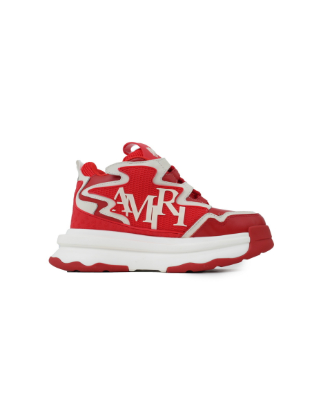 Amiri Platform Elevated Lace-Up Sneakers Red