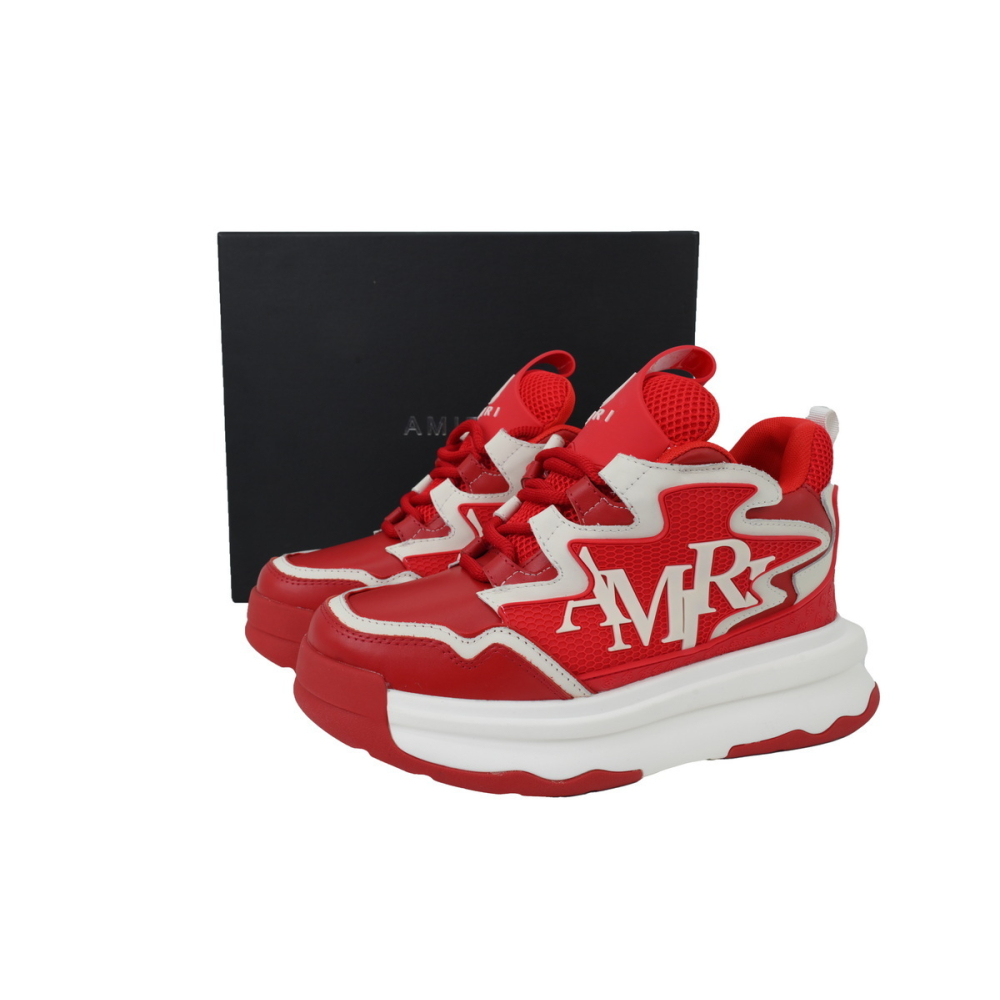 Amiri Platform Elevated Lace-Up Sneakers Red