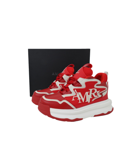 Amiri Platform Elevated Lace-Up Sneakers Red