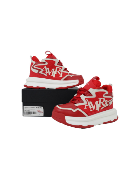 Amiri Platform Elevated Lace-Up Sneakers Red