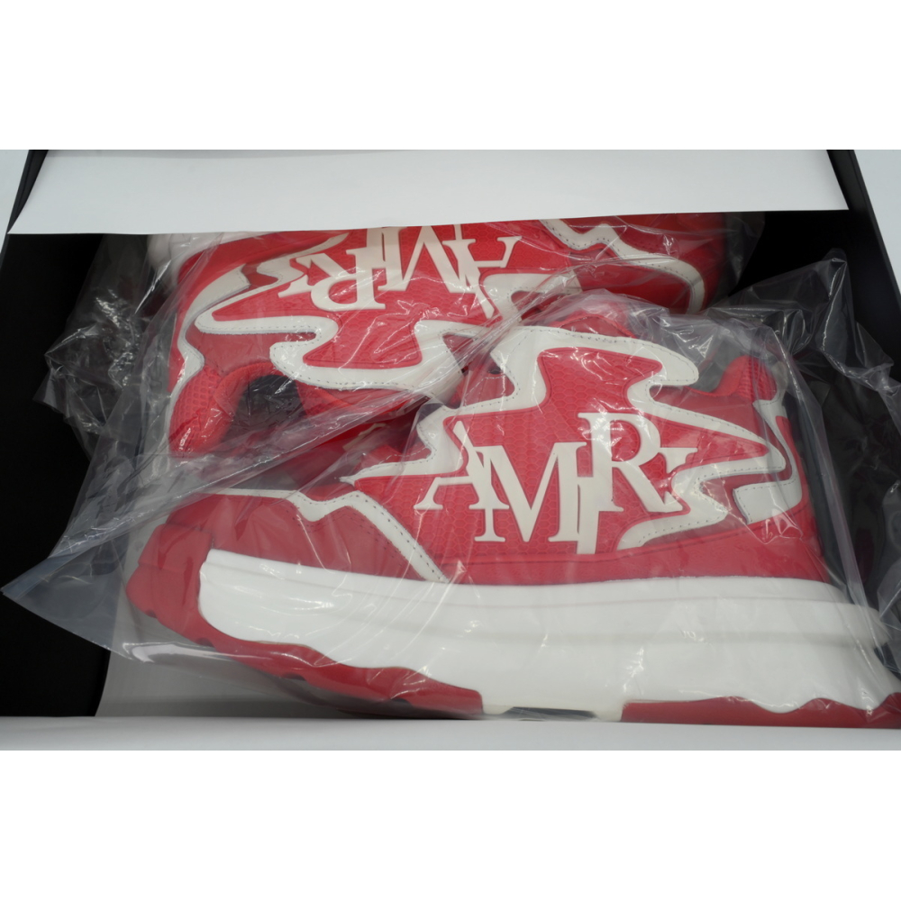 Amiri Platform Elevated Lace-Up Sneakers Red