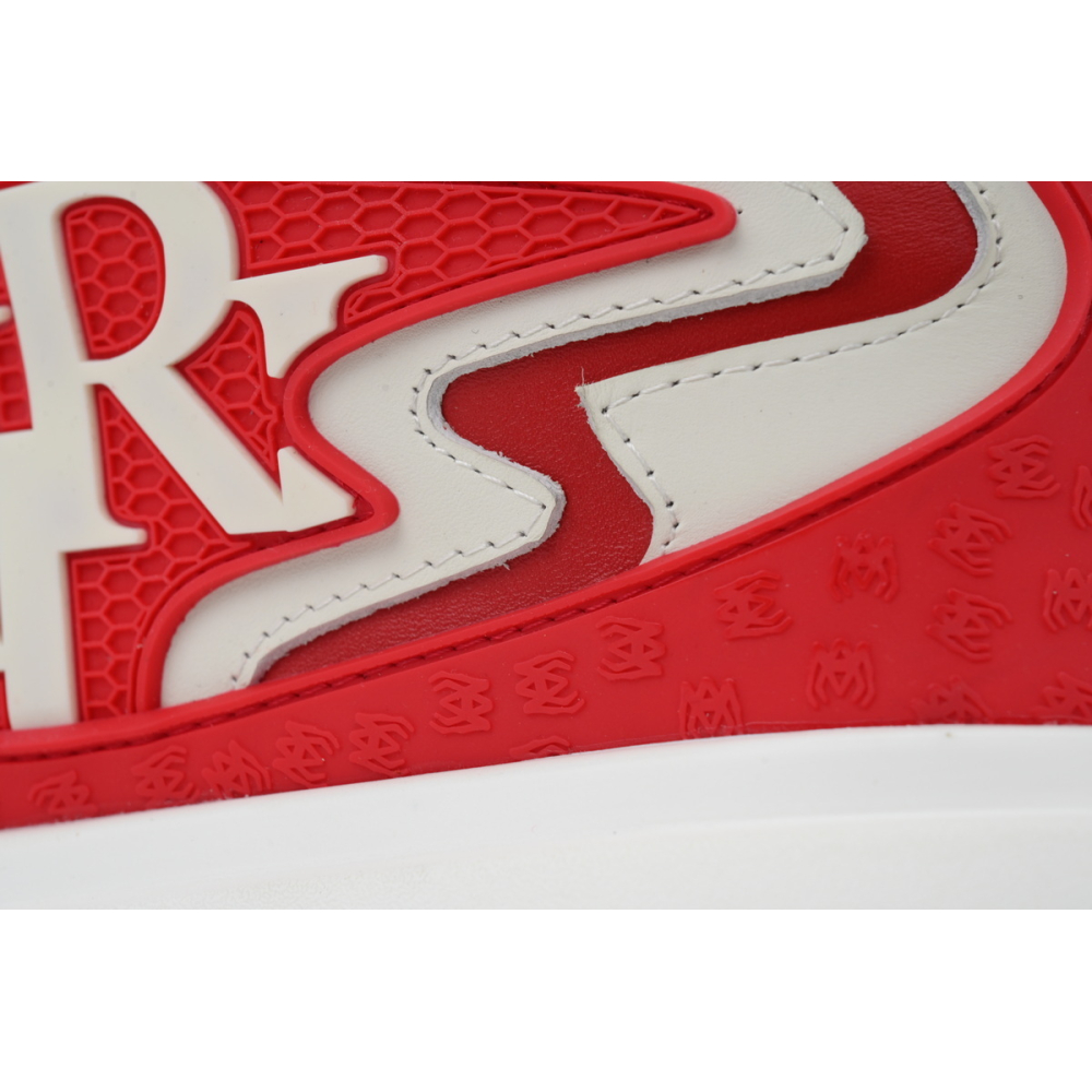 Amiri Platform Elevated Lace-Up Sneakers Red