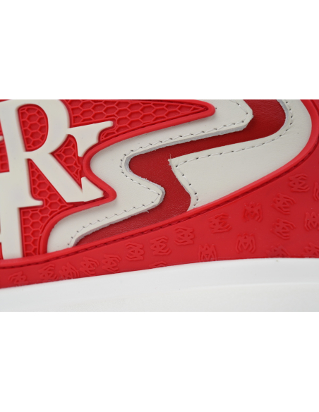 Amiri Platform Elevated Lace-Up Sneakers Red