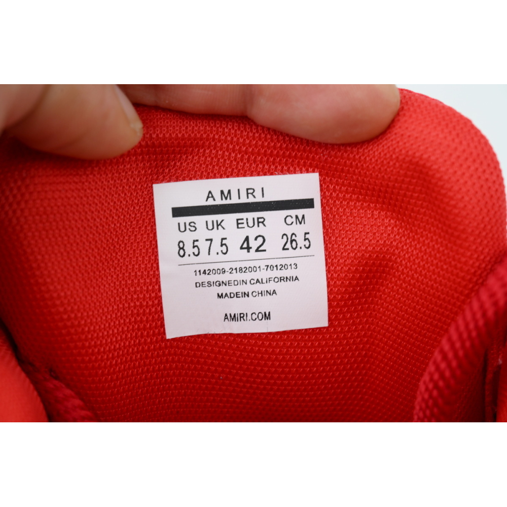 Amiri Platform Elevated Lace-Up Sneakers Red