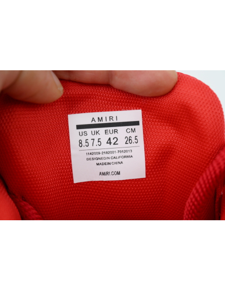 Amiri Platform Elevated Lace-Up Sneakers Red