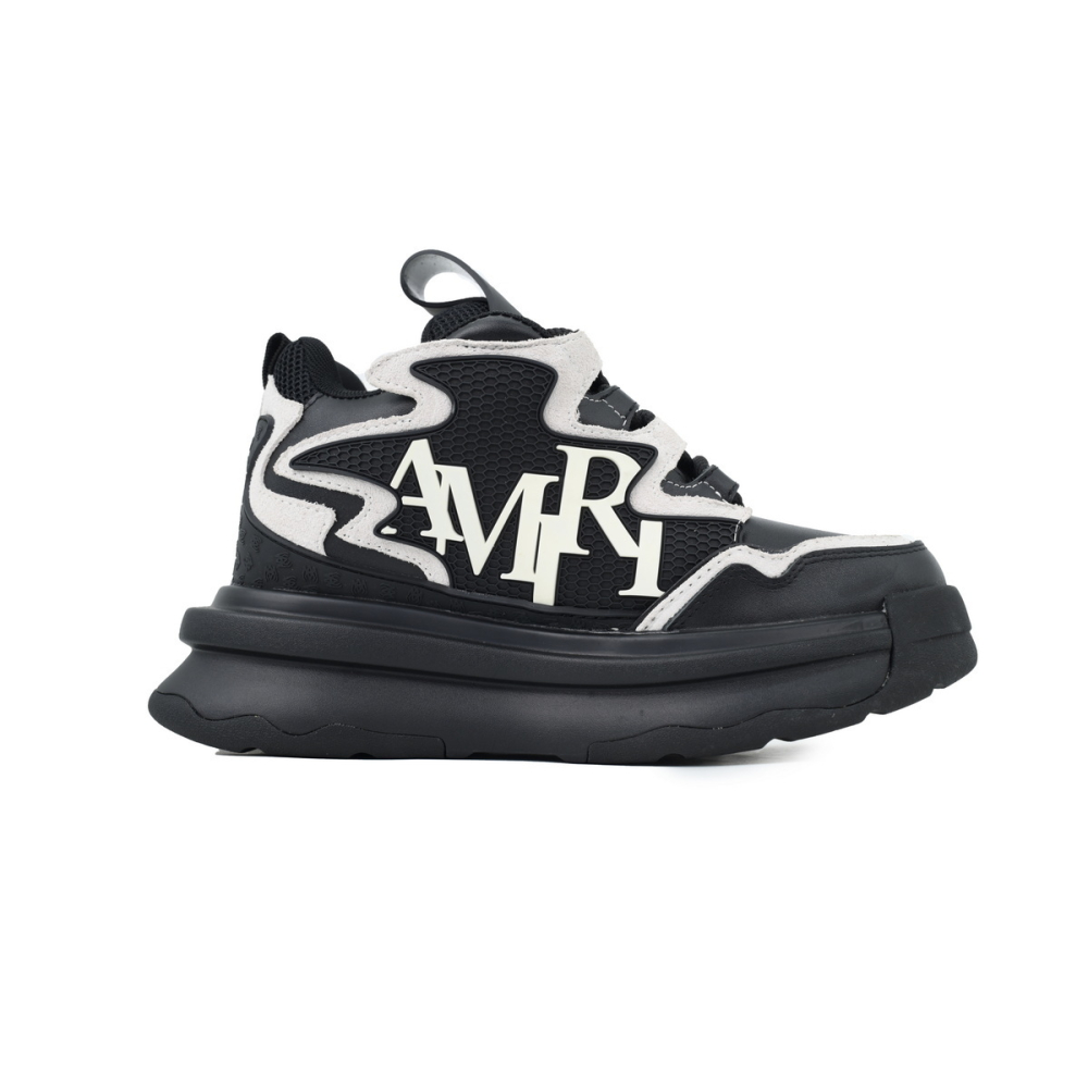 Amiri Platform Elevated Lace-Up Sneakers Black