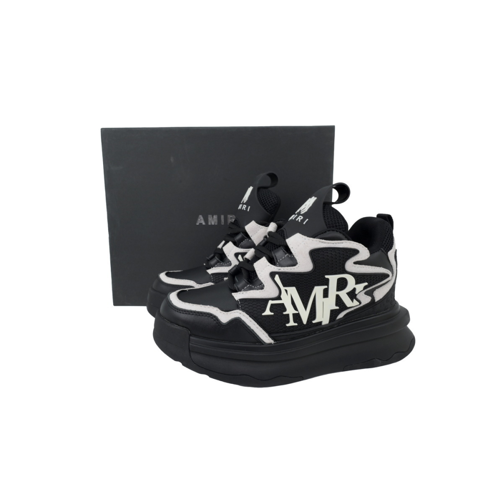Amiri Platform Elevated Lace-Up Sneakers Black