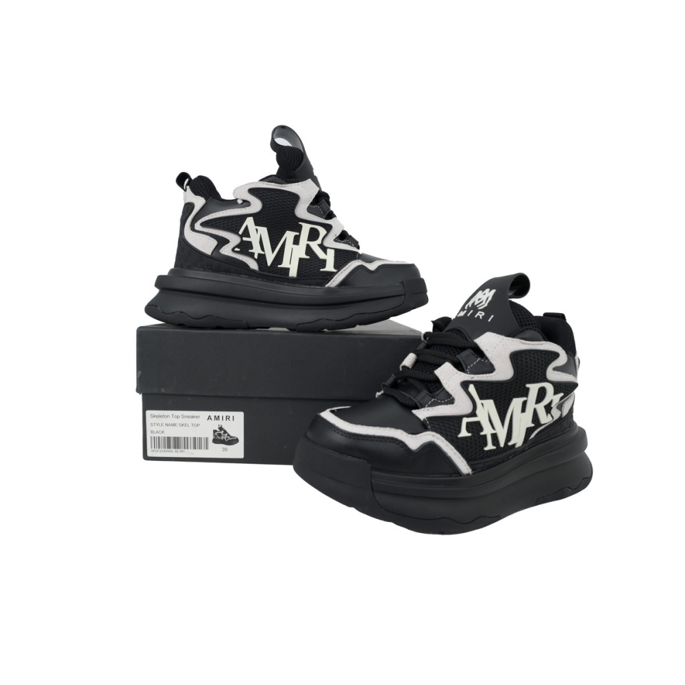 Amiri Platform Elevated Lace-Up Sneakers Black