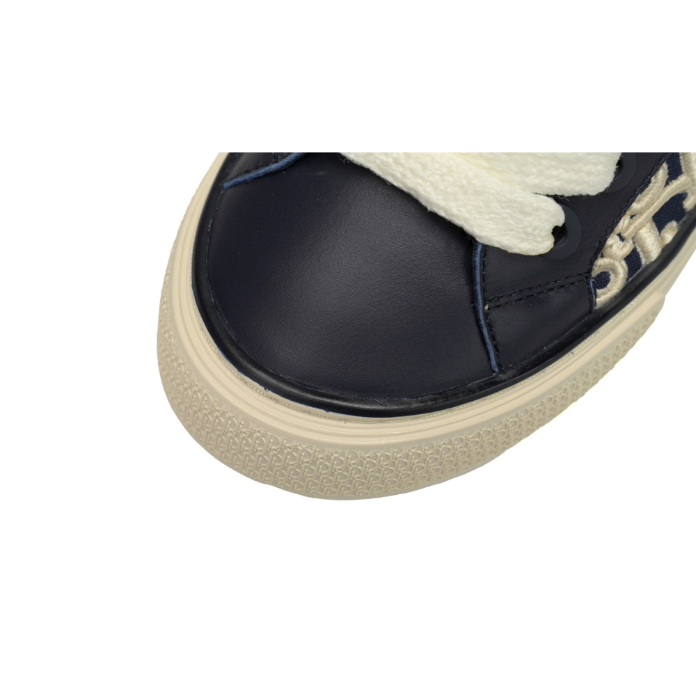 Dior B33 Sneaker Navy Blue Smooth Calfskin Oblique Raised Embroidery 3SN303ZYQ_H561