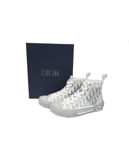Dior B23 High Top Oblique Transparency White Blue Gray