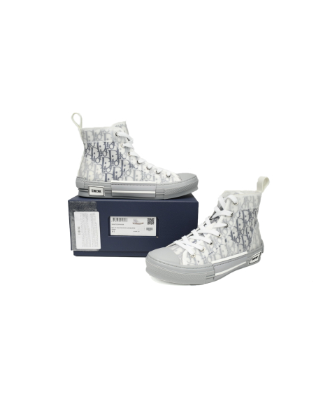 Dior B23 High Top Oblique Transparency White Blue Gray