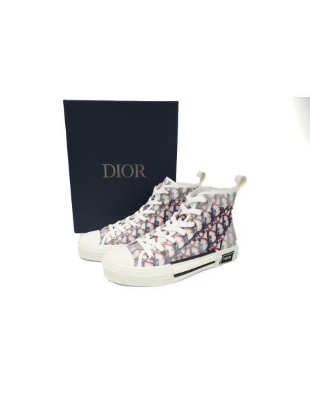 Dior B23 High Top Red Blue Oblique 3SH118YTG_H563
