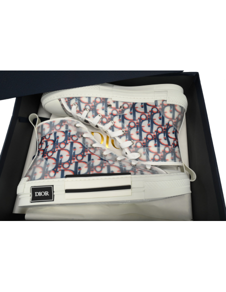 Dior B23 High Top Red Blue Oblique 3SH118YTG_H563