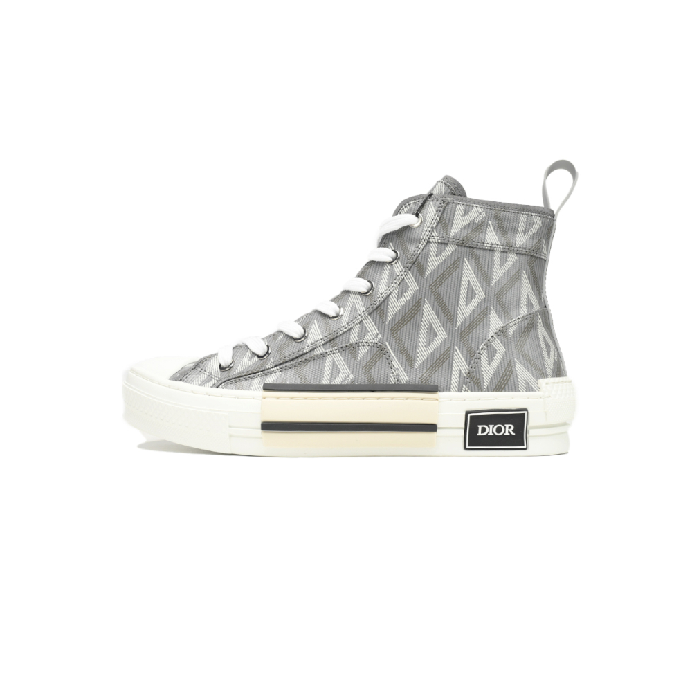 Dior B23 High Top Gray CD Diamond Canvas 3SH118ZPP_H868