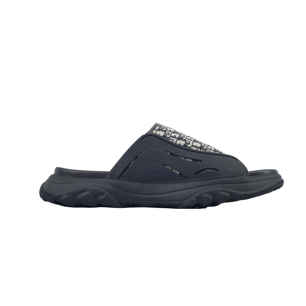 Dior Oblique Flat Sandals Mules Shoes Logo Black Beige