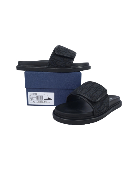 Dior Aqua Sandal Black Dior Oblique Jacquard