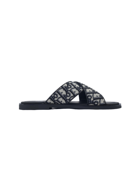 Dior Alias Sandal Beige And Black Dior Oblique Jacquard
