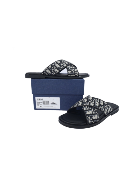 Dior Alias Sandal Beige And Black Dior Oblique Jacquard