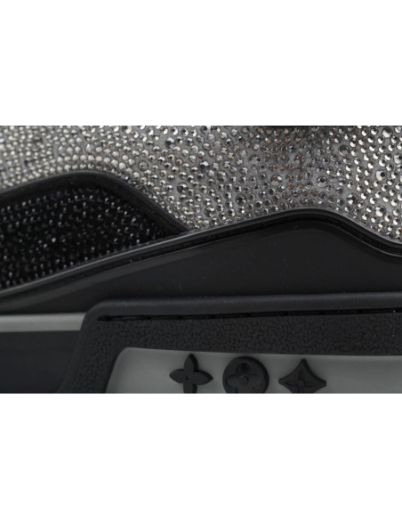 Louis Vuitton Trainer Black Silver Rhinestone