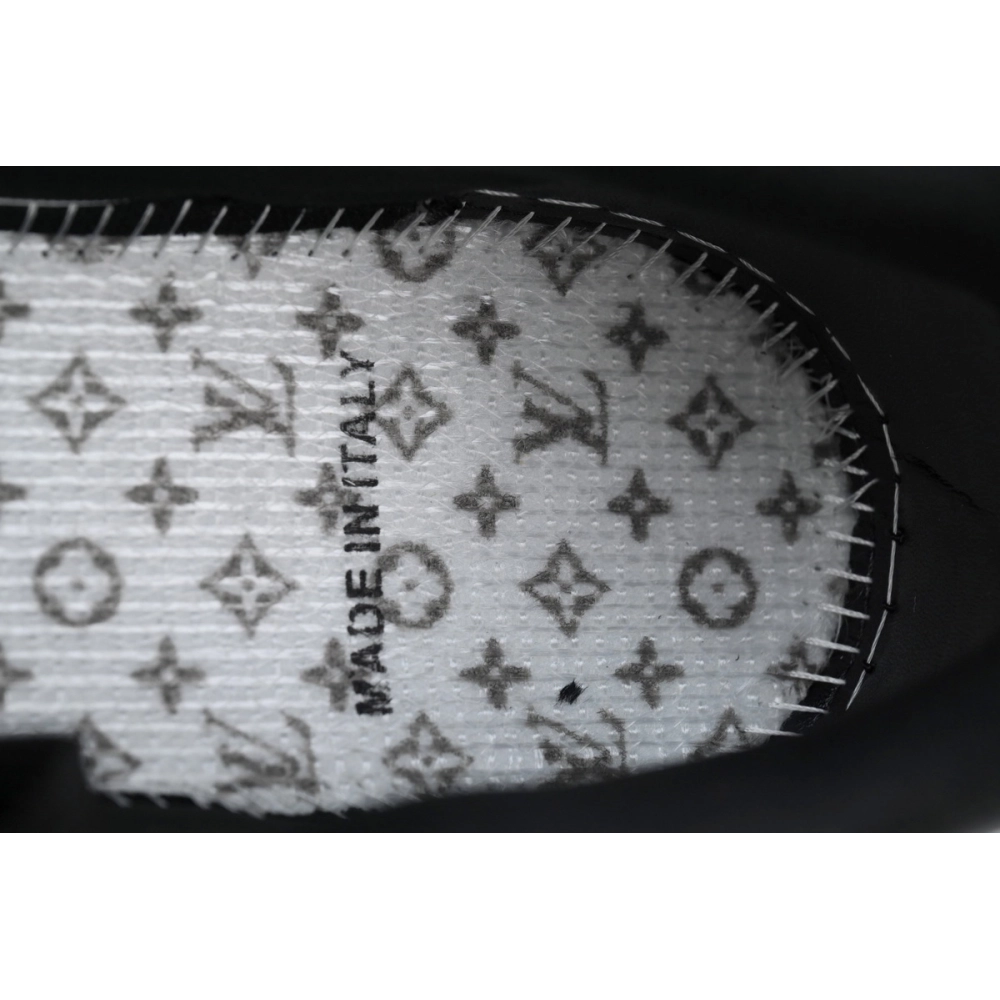 Louis Vuitton Trainer Black Silver Rhinestone