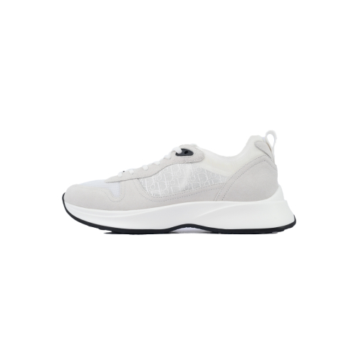 Dior B25 Runner White Oblique Suede 3SN259YTR_H069
