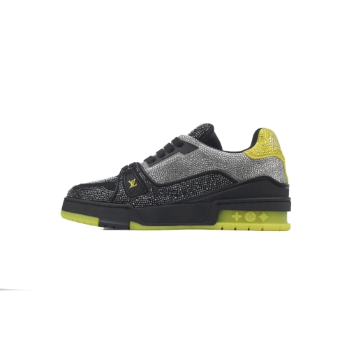 Louis Vuitton Trainer Black Yellow Rhinestone 1A9JXP