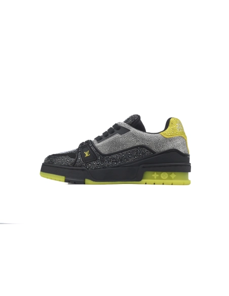 Louis Vuitton Trainer Black Yellow Rhinestone 1A9JXP