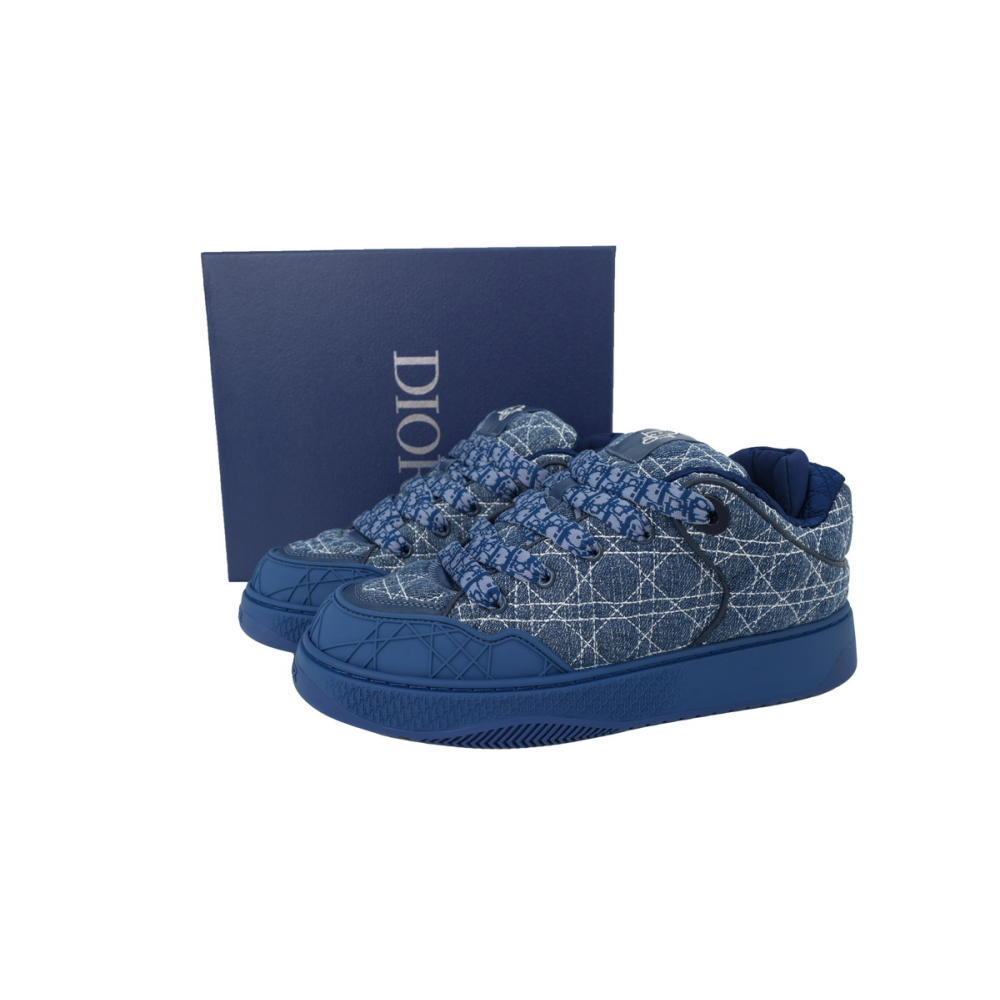 Dior B9S Skater Sneaker Blue Kumo Cannage Denim