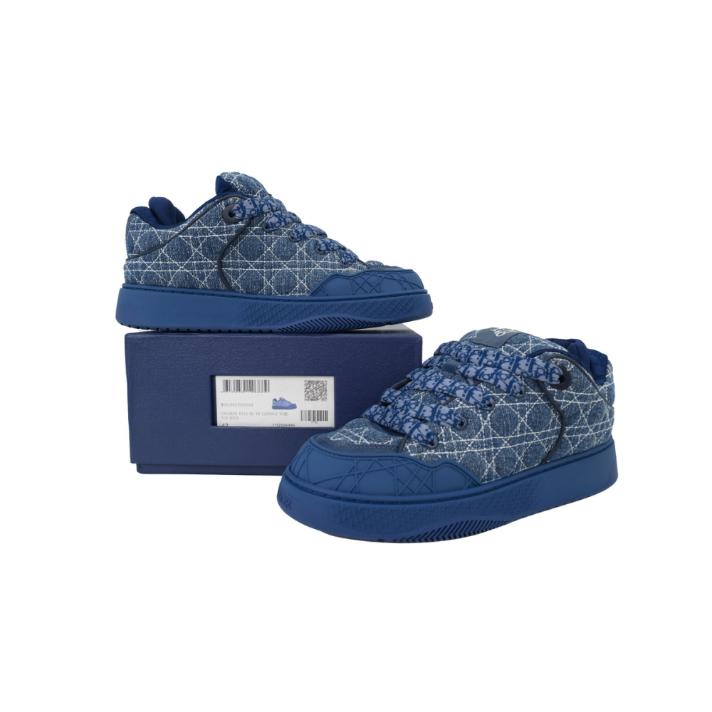 Dior B9S Skater Sneaker Blue Kumo Cannage Denim