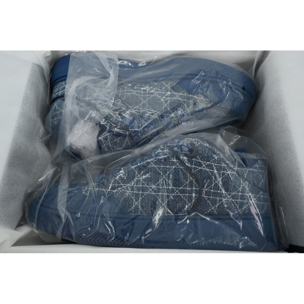 Dior B9S Skater Sneaker Blue Kumo Cannage Denim