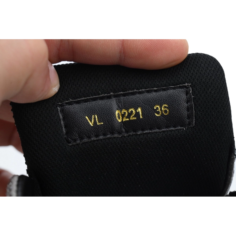 Louis Vuitton Trainer Crystal Black Green Grey Rhinestone