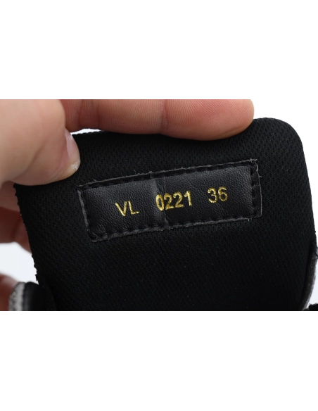 Louis Vuitton Trainer Crystal Black Green Grey Rhinestone