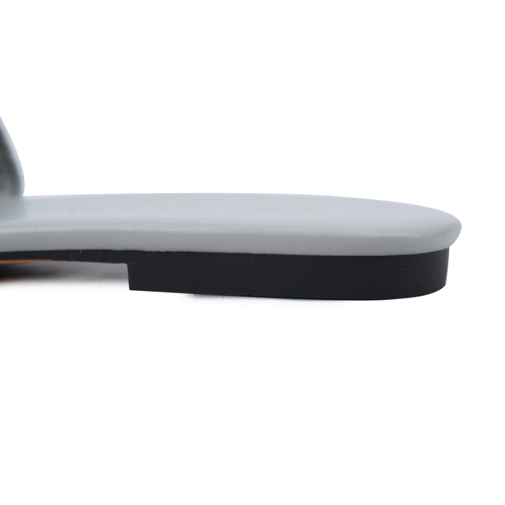 Dior Dway Slide Cotton Embroidered Sandals Gray