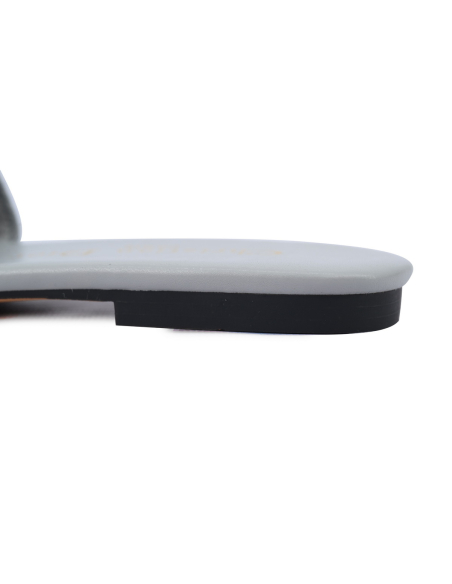 Dior Dway Slide Cotton Embroidered Sandals Gray