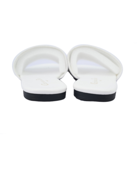 Dior Dway Slide Embroidered Monogram White Sandals