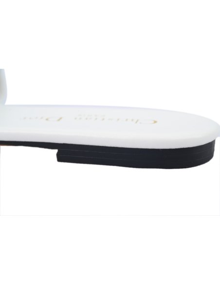 Dior Dway Slide Embroidered Monogram White Sandals