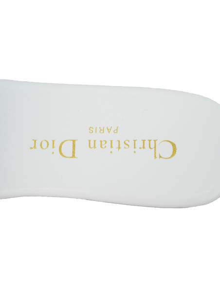 Dior Dway Slide Embroidered Monogram White Sandals