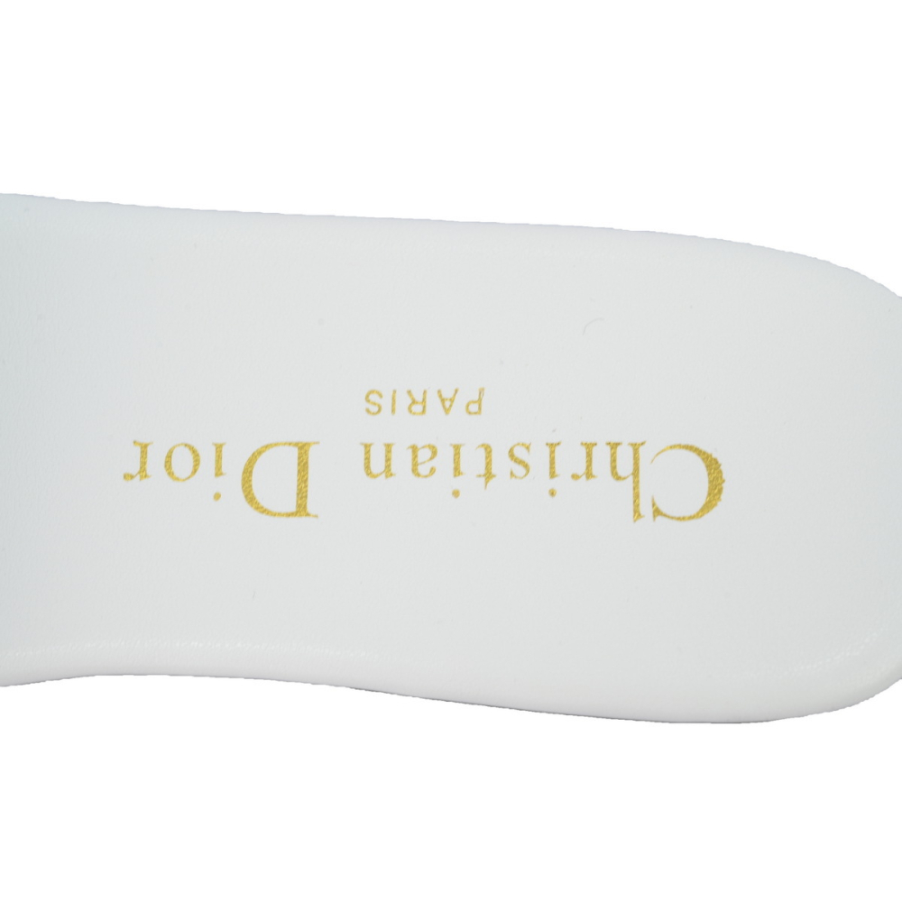 Dior Dway Slide Embroidered Monogram White Sandals