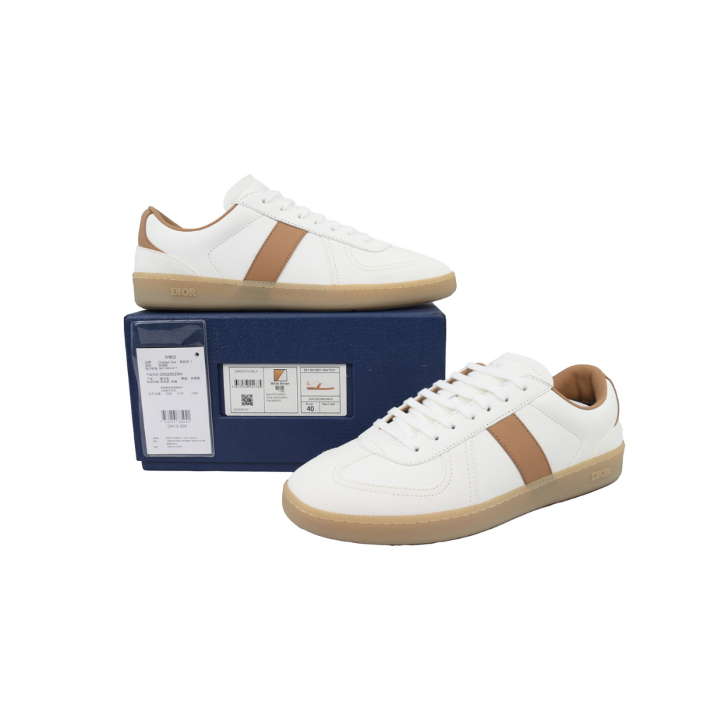Dior B01 Matchpoint Sneaker White Brown 3SN328ZRH_H076