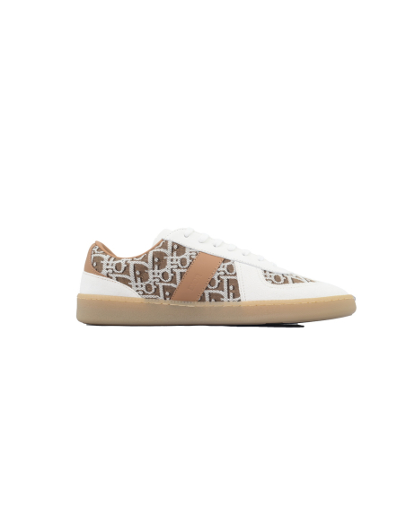 Dior B01 Matchpoint Sneaker White And Brown Print