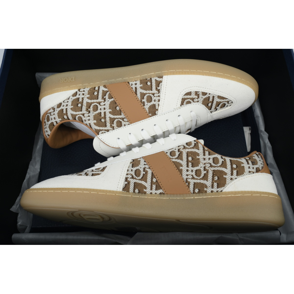 Dior B01 Matchpoint Sneaker White And Brown Print