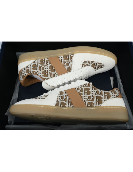 Dior B01 Matchpoint Sneaker White And Brown Print