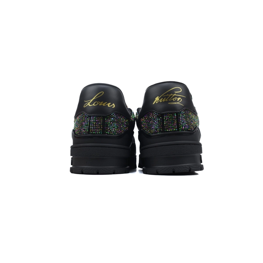 Louis Vuitton Trainer Black Rhinestones 1A815H